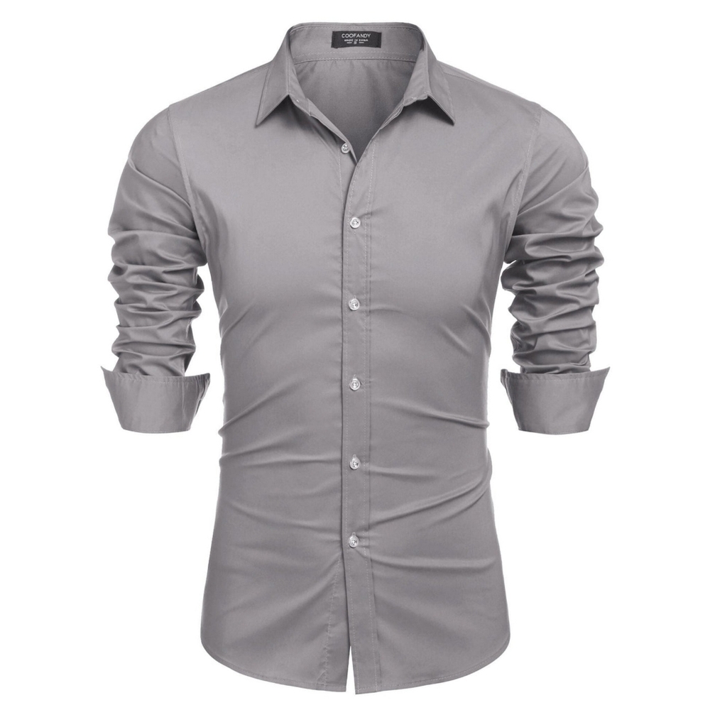 NWT Coofandy Muscle Fit Dress Shirt Size L